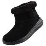 Bottines femme skechers noir - confort et bien - tre - bottine tex en daim