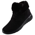 Bottines femme - skechers - on - the - go joy cozy haven - noir - daim - nubuck - a lastique - plat ...