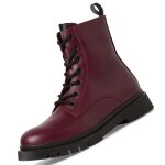 Bottines femme - tamaris - 1 - 25269 - 41 / 500 - cuir - rouge - lacets