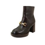 Bottine femme - tamaris ? cuir marron - zip Bottine femme - tamaris ? cuir marron - zip