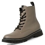 Bottines femme - tamaris - gris - cuir - doublure en polaire - talon bloc 35 mm