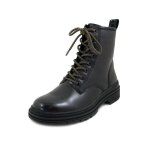 Bottine femme - tamaris - noir - lacets deux couleurs - semelle amovible - talon 3cm