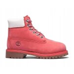 Bottines femme timberland 6 - inch premium - pink - 39 - cuir - lacets - haute