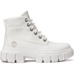 Bottines femme - timberland greyfield - talon plat - lacets - blanc