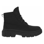 Bottines femme timberland noires - talon dcroch bas 45 cm - toile impermable - lacets