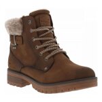 Bottines fourrées - marron - femme - cuir - lacets - talon plat - hauteur moyenne Bottines fourrées - marron - femme - cuir - lacets - talon plat - hauteur moyenne