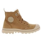Bottines fourrées pampa cuir zip - palladium - femme - beige - tige moyenne - fermeture zip Bottines fourrées pampa cuir zip - palladium - femme - beige - tige moyenne - fermeture zip