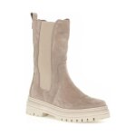 Bottines gabor 91. 724. 12 beige femme - cuir - talon plat - hauteur de la tige moyenne