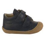 Bottines garon en cuir bleu marine - naturino - scratch