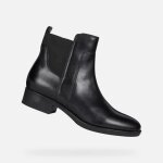Bottines geox d felicity femme - cuir noir - respirantes et confortables