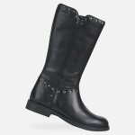 Bottines geox jr agata pour fille - cuir noir - confortables et formelles Bottines geox jr agata pour fille - cuir noir - confortables et formelles