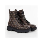 Bottine - guess - femme - 4g authentique - marron - cuir