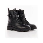 Bottine - guess - femme - rangers olsy - noir - simili cuir