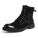 Bottine haute - aide bottes 38 - cuir - noir - homme