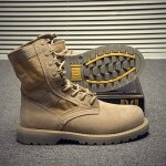 Bottine haute - aide bottes 44 - cuir - homme - marron2 - beige - haute - a �lastique