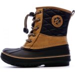 Bottines dhiver pour filles kimberfeel jibber - marron / noir - tige en polyester - doublure chaude en ...