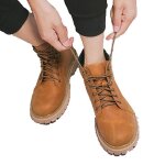 Bottine homme - aide faible - cuir - jaune - talon plat