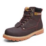 Bottine homme - aide faible - cuir - marron - �lastique