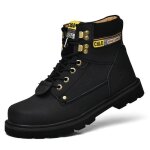 Bottine homme - aide faible - cuir - noir - lastique - confortable
