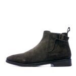 Bottines homme chevignon 46328 - marron fonc - tige en daim - boucle mtallique de cheville
