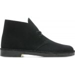 Bottines homme - clarks - desert boot noir - tige en cuir souple - semelle de crpe