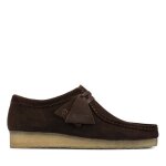 Bottines homme clarks wallabee - daim marron fonc� - semelle en caoutchouc
