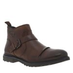 Bottines homme - [marque] - cuir marron - talon 5cm - boucle de serrage