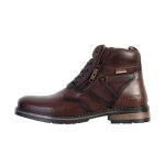 Bottines homme cuir redskins eternity - chataigne - lacets - talon plat