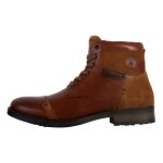 Bottine homme cuir redskins nitro 2 - cognac - lacets - confortable