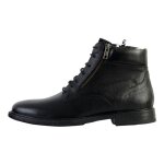 Bottine homme geox terence - cuir noir - fermeture  lacets / zip - talon plat