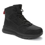 Bottines homme - grunberg - black casual closed warm boots - talon plat - tige moyenne - fermeture lacets ...
