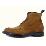 Bottines pour hommes - romano sicari - daim marron - lacets et zip - hauteur de la tige moyenne