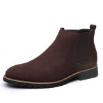 Bottines homme rouge - mode loisirs - lacets - bout rond - cuir rgnr
