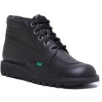 Bottines � lacets en cuir noir kick hi - kickers - mixte - taille 47