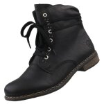 Bottine  lacets rieker kaduna - homme - noir - synthtique - fermeture  lacets - hauteur tige 14 cm ...