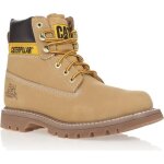 Bottines montantes colorado beige homme - caterpillar - cuir - lacets - semelle en caoutchouc