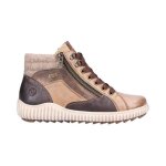 Bottines montantes en cuir marron pour femme remonte r8271 - talon plat 2cm - fermeture à lacets et à ... Bottines montantes en cuir marron pour femme remonte r8271 - talon plat 2cm - fermeture à lacets et à ...