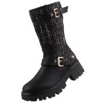 Bottines - mustang - 1469506 / 9 - noir - tige moyenne - talon carr 5cm