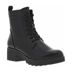 Bottines noires à talon décroché moyen avec lacets et zip latéral Bottines noires à talon décroché moyen avec lacets et zip latéral