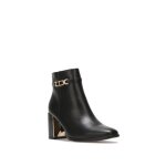 Bottines - non sp�cifi� - non sp�cifi� - noir - synth�tique - talon dor� avec zip