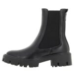 Bottines - only - betty blk boot l - cuir - noir - lacets - femme