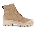 Bottines pallabase hi cuff wp pour femme - palladium - ochre tan - etanche - cuir Bottines pallabase hi cuff wp pour femme - palladium - ochre tan - etanche - cuir