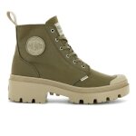 Bottines pallabase twill pour femme - palladium - butternut - textile - beige