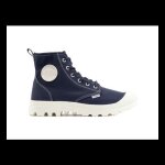 Bottines palladium pampa blanc - ombre blue - m - homme - lacets - tige moyenne - talon plat