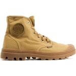 Bottines palladium pampa hi - olive - homme - semelle crante - toile dlave