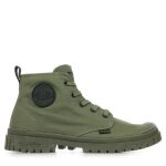 Bottines palladium pampa sp20 hi canvas - vert - olive night - m - adulte - mixte - lacets - moyenne