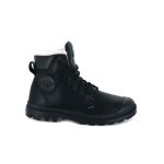 Bottines palladium pampa sport cuff wps - homme - noir - cuir - haute - plat - lacets
