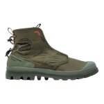 Bottines - palladium - pampa travel lite rs - vert - talon plat - lacets - bout rond
