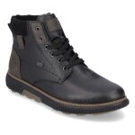 Bottines rieker b3343 - 00 noir chaussures homme - cuir - talon plat - hauteur de la tige moyenne