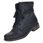 Bottines femme - rieker - noir - synthtique - fermeture zip - talon carr 3cm